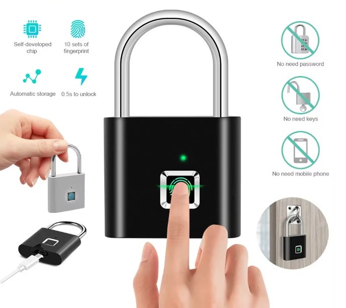 Rechargeable Fingerprint Padlock