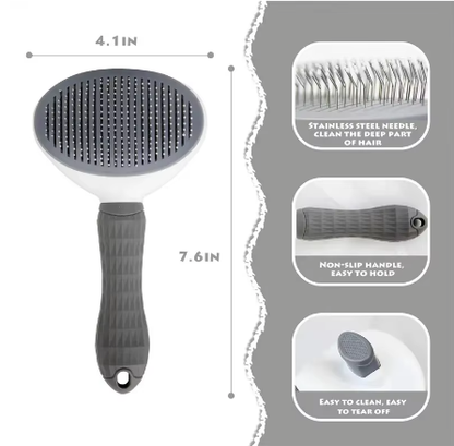 Self-Cleaning Pet Grooming Brush